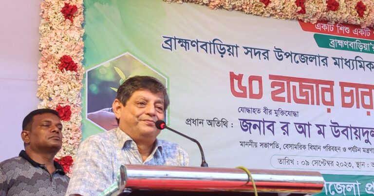 সবুজ পৃথিবীর অংশই সবুজ ব্রাহ্মণবাড়িয়া: মোকতাদির চৌধুরী