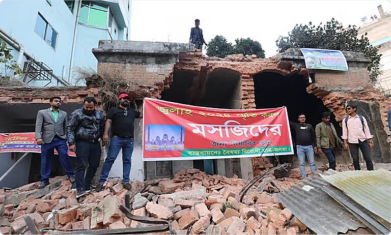 জাসদ কার্যালয়ের জায়গায় ‘শহীদ আবু সাঈদ জামে মসজিদ’ নির্মাণের ঘোষণা