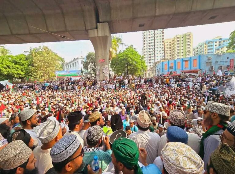রাজধানীতে ফিলিস্তিনের সমর্থনে সুন্নি জনতার সমাবেশে লাখো মানুষ